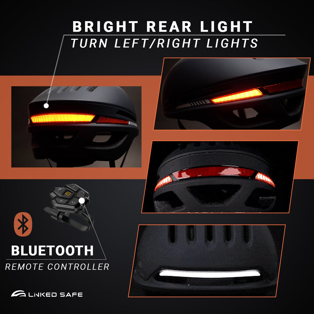 bike helmet blinkers Linksafe Smart Cycling Helmet – Asievie