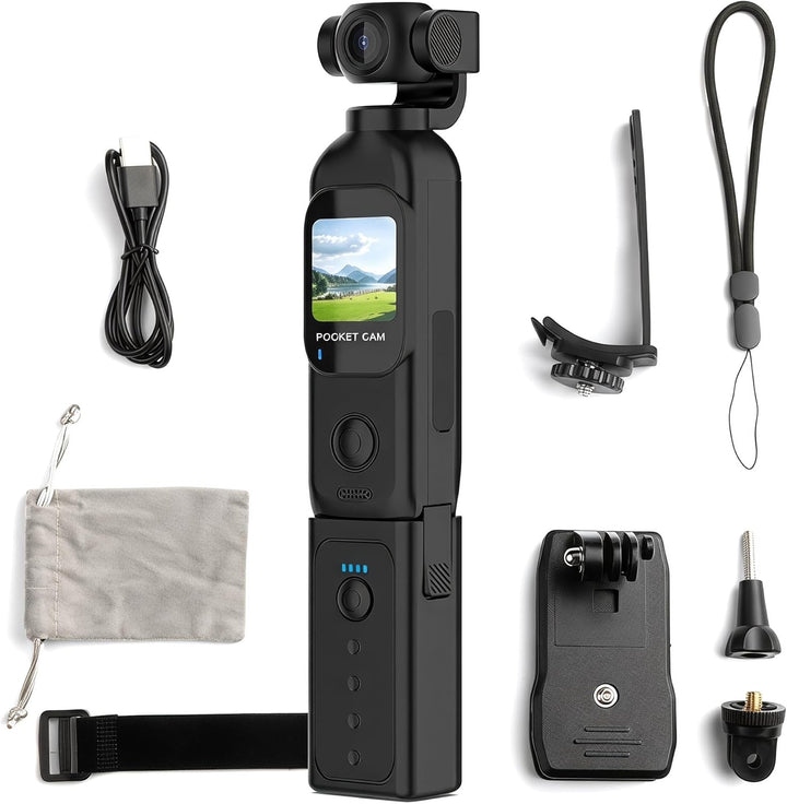 True 4K Pocket Vlog Camera Kits with 128GB TF Cards