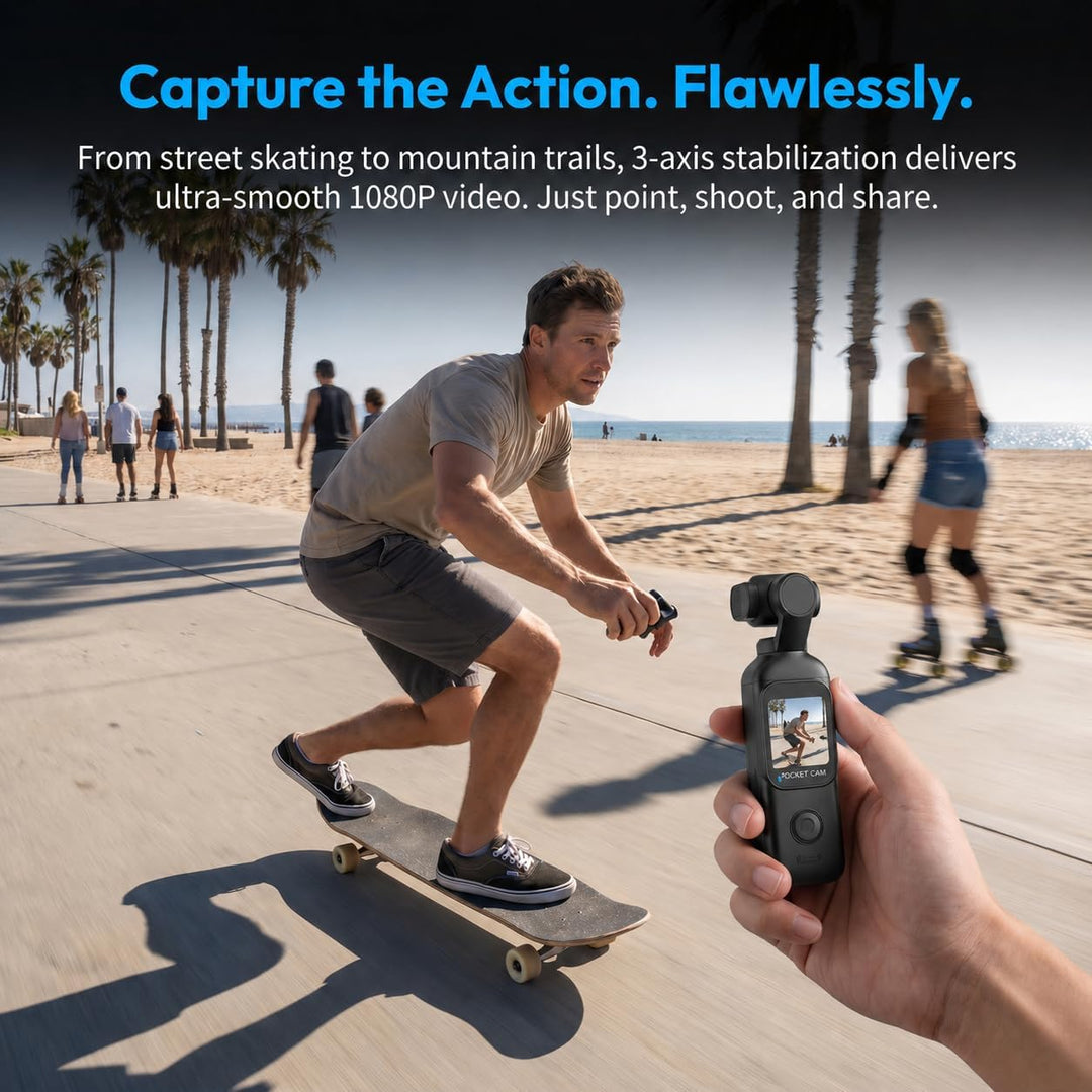 True 4K Pocket Vlog Camera Kits with 128GB TF Cards