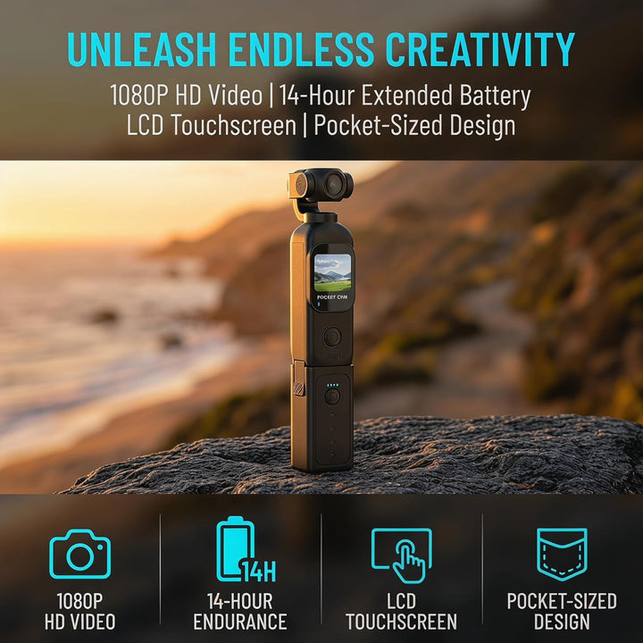 True 4K Pocket Vlog Camera Kits with 128GB TF Cards