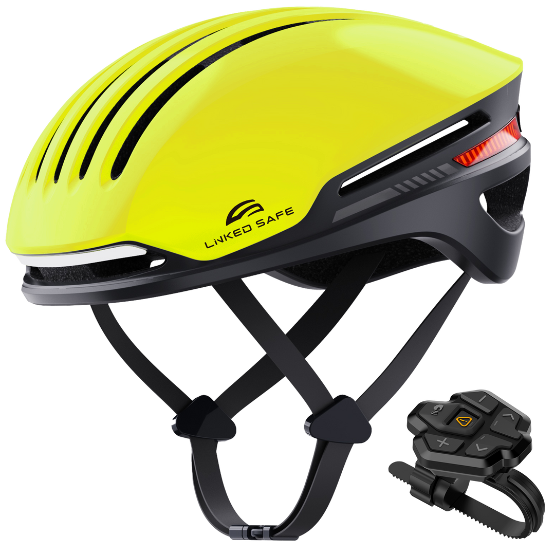 bike helmet yellow Linksafe Smart Cycling Helmet – Asievie